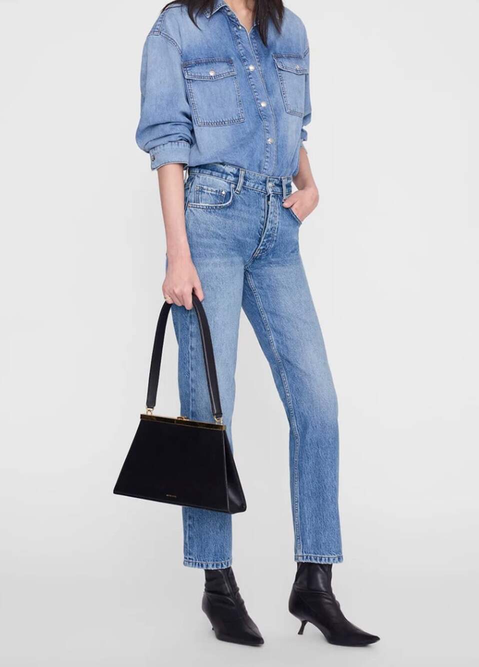 Anine Bing Jane Jean 28" in Cascade Blue Size 26 Straight Leg